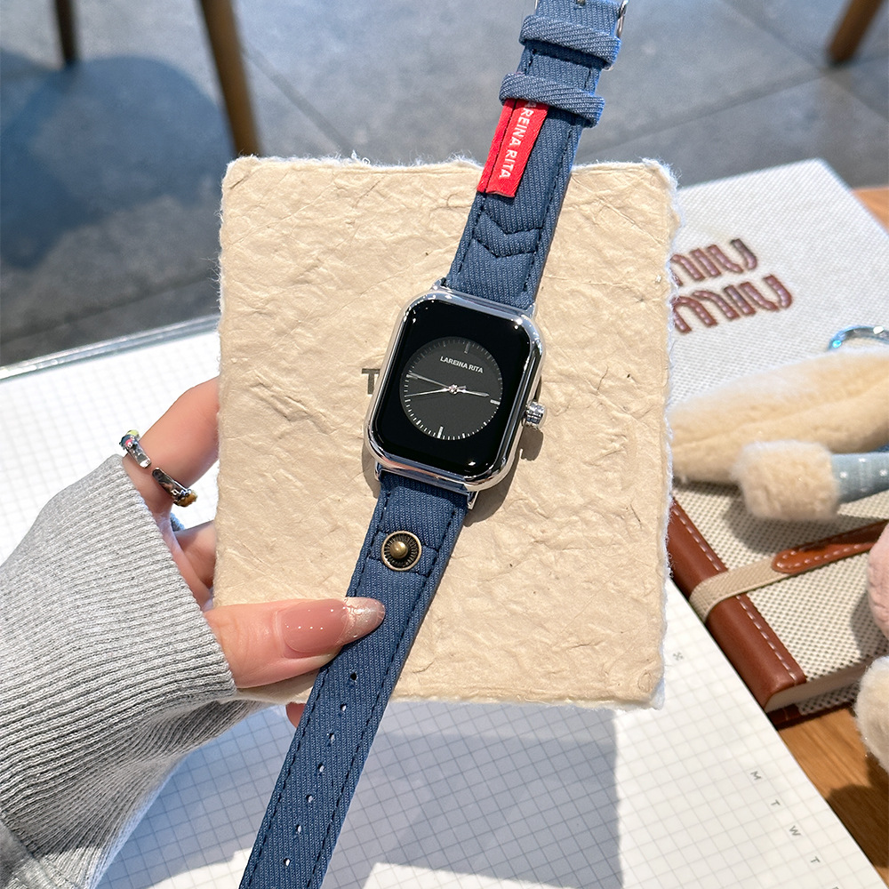 New Stylish Square Watch With  - Canvas Strap Watch incelemesi ve fiyatı