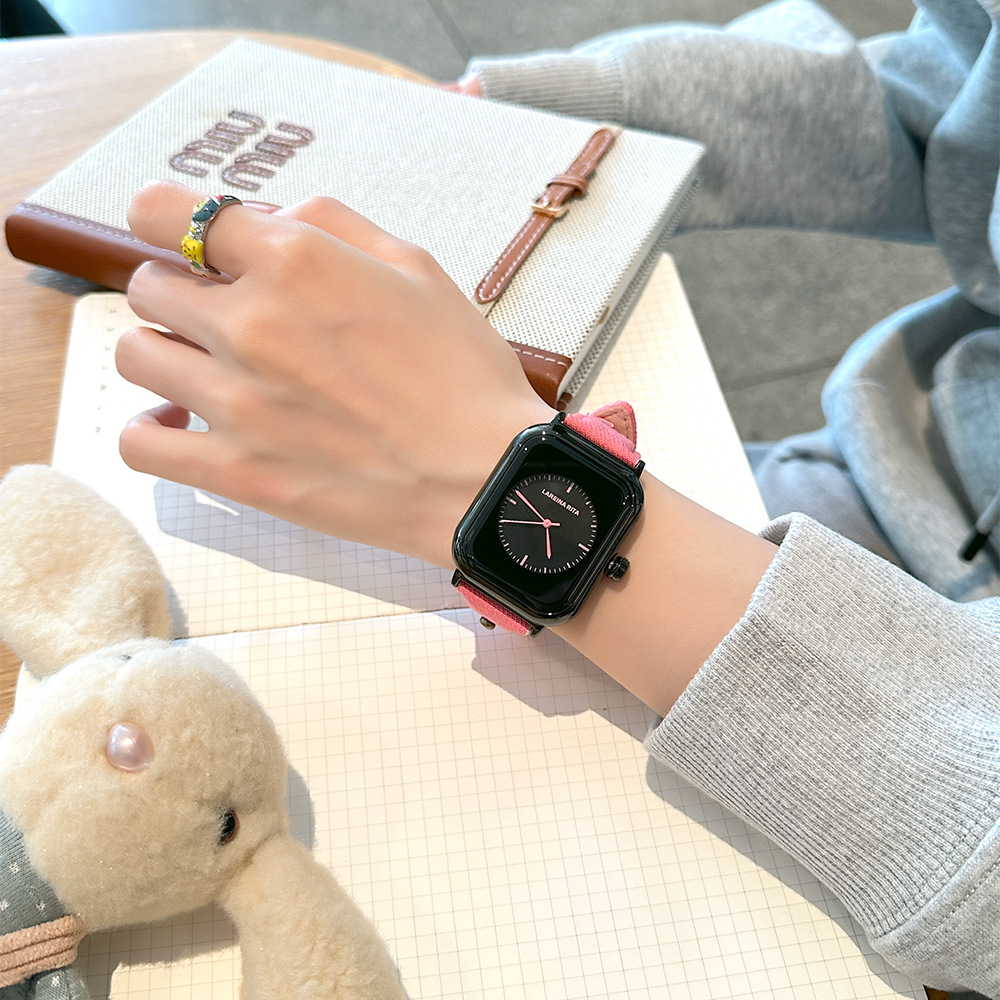 New Stylish Square Watch With  - Canvas Strap Watch incelemesi ve fiyatı