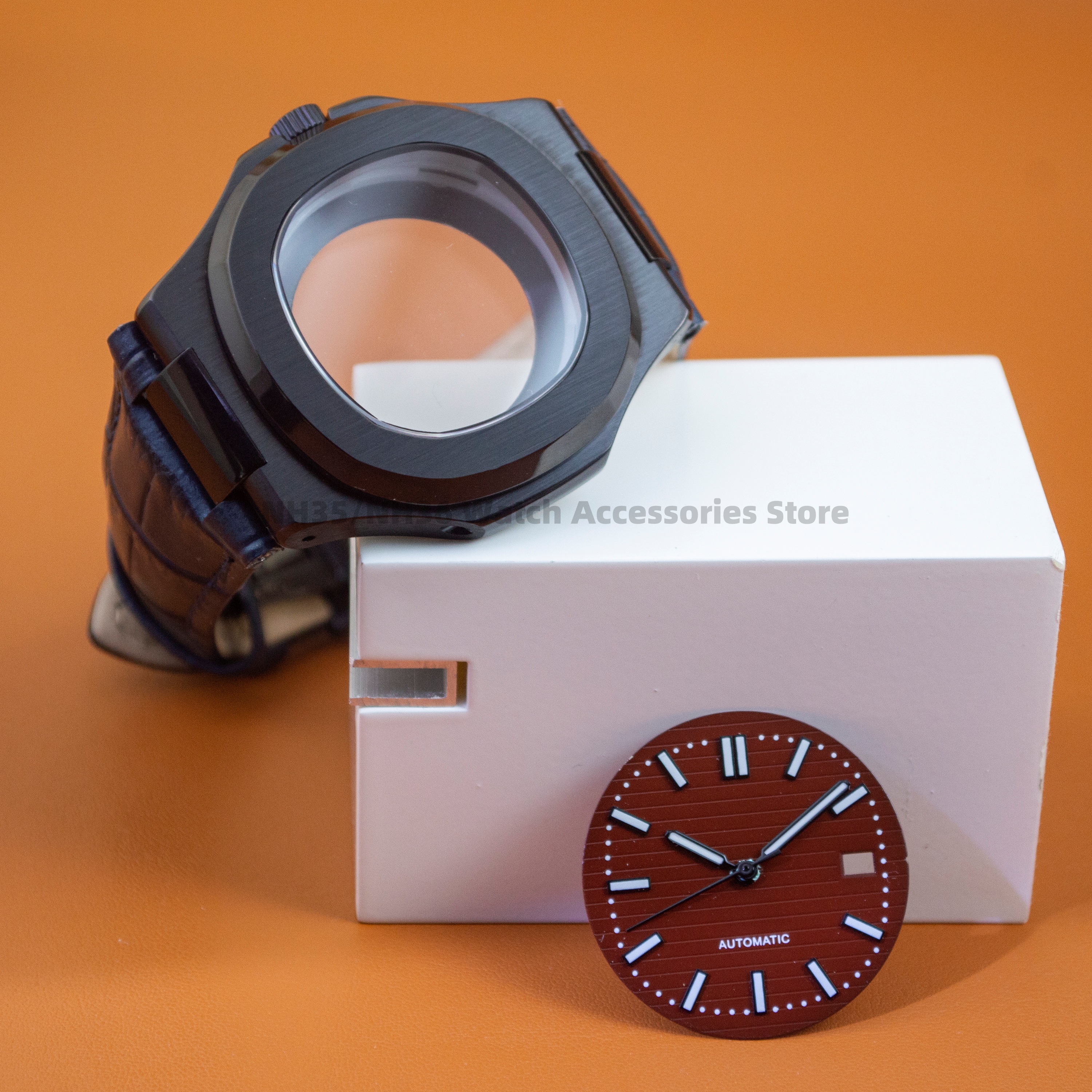 316L Stainless Steel Watch Cas - Leather Watch Band Men incelemesi ve fiyatı
