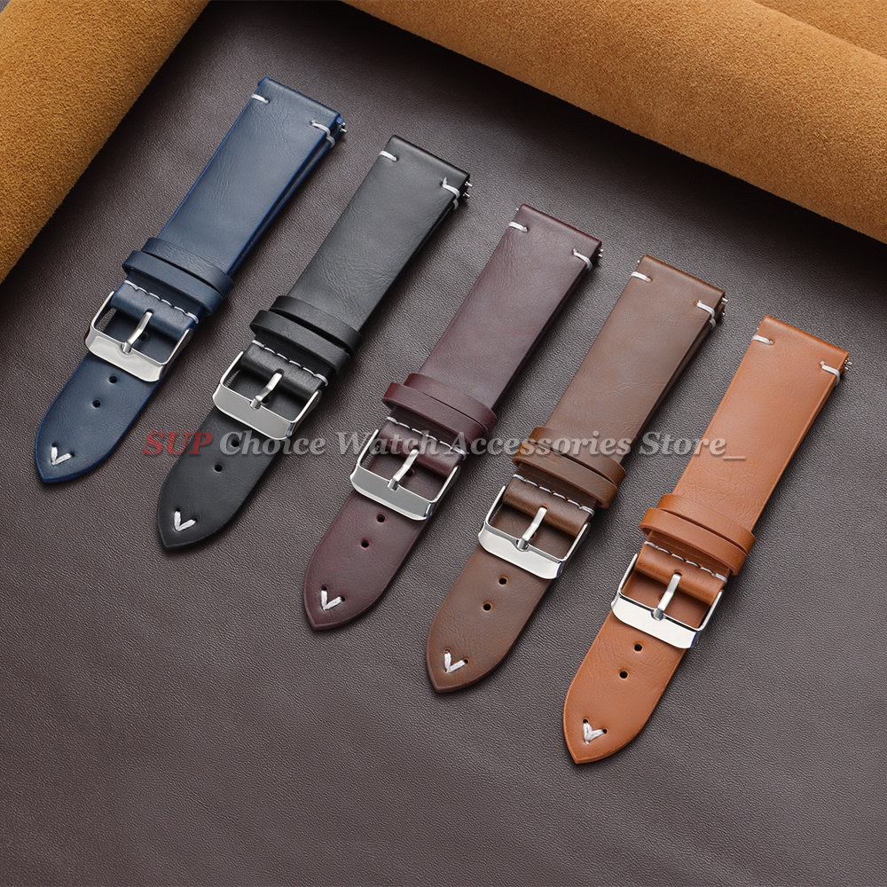 18mm 20mm 22mm Vintage Oil Wax - Leather Strap Quick Release incelemesi ve fiyatı