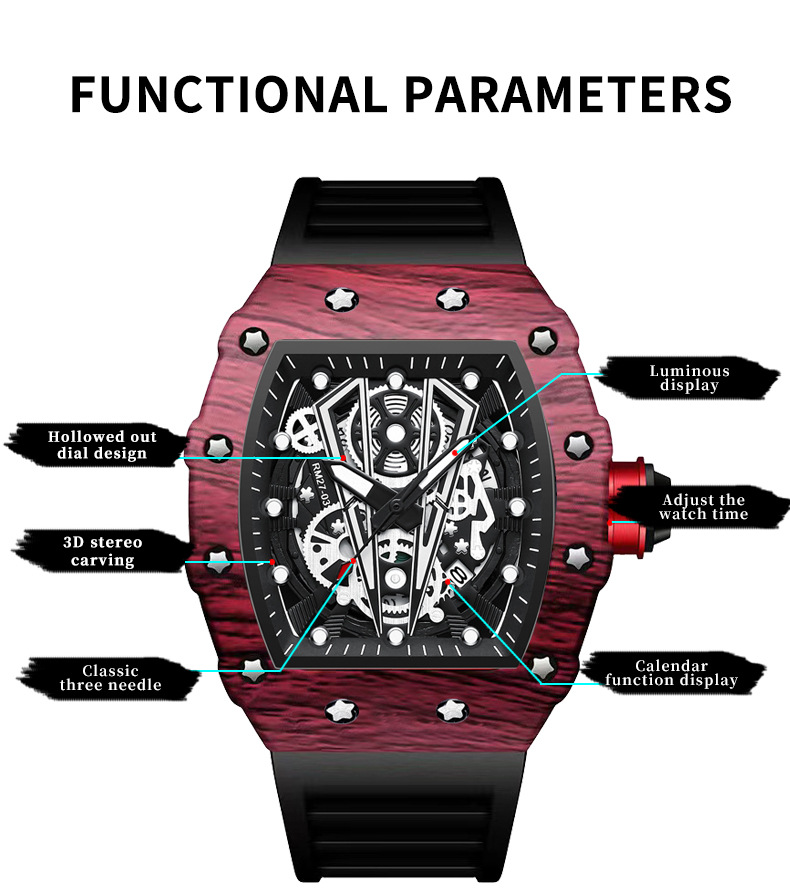 BINBOND B8577 Fashion Men's Qu - Rubber Strap Diver incelemesi ve fiyatı