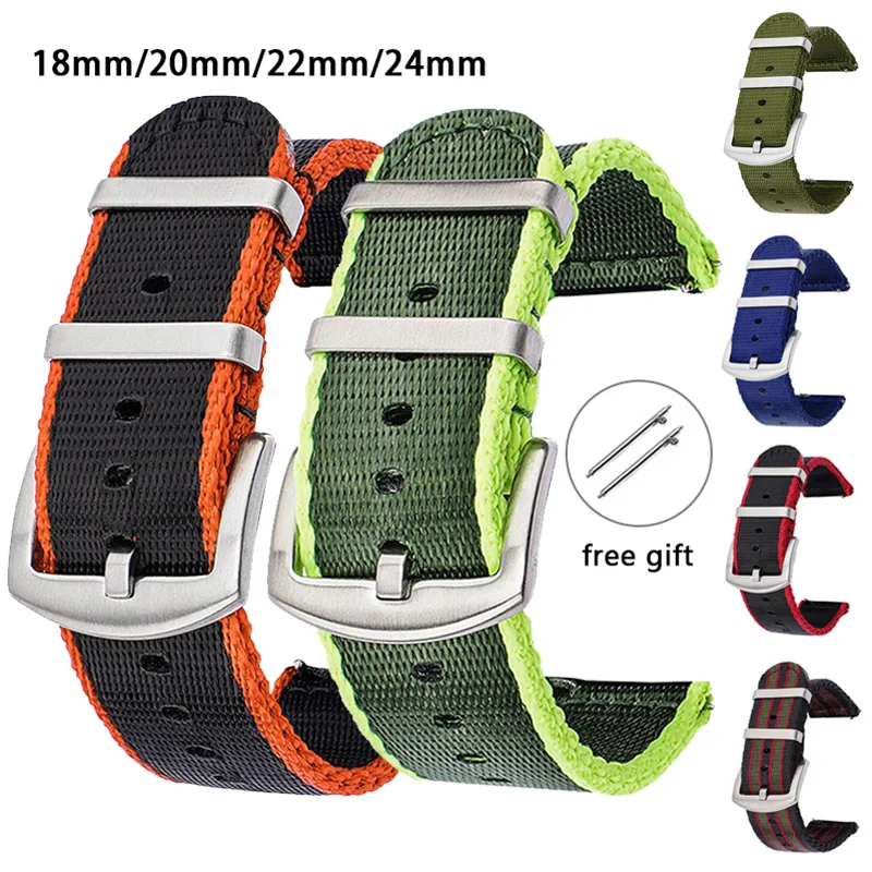 18/20/22/24mm Nylon Strap Men  - Canvas Strap Watch incelemesi ve fiyatı