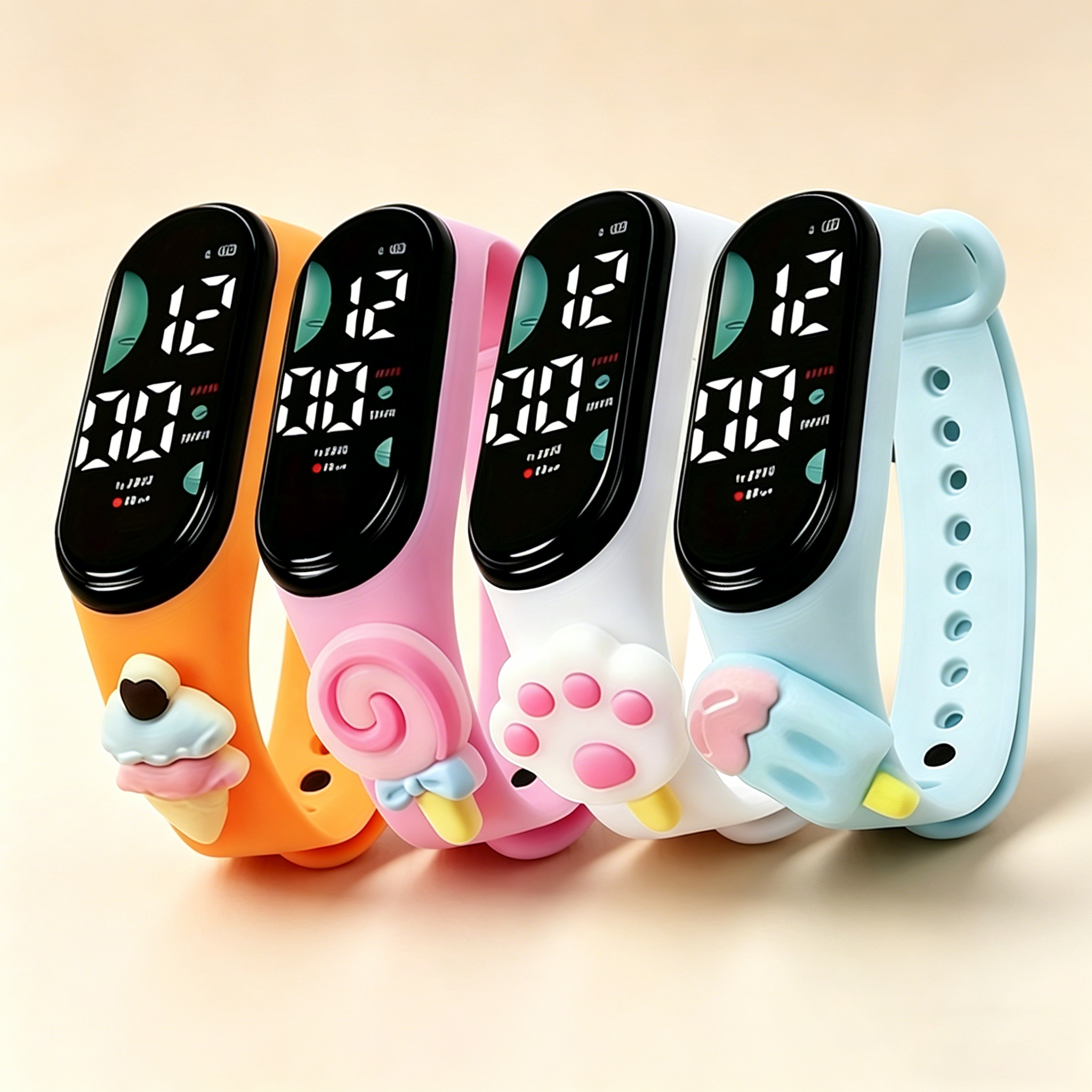 Cute 3D Cartoon Digital Watch  - Silicone Band Women incelemesi ve fiyatı