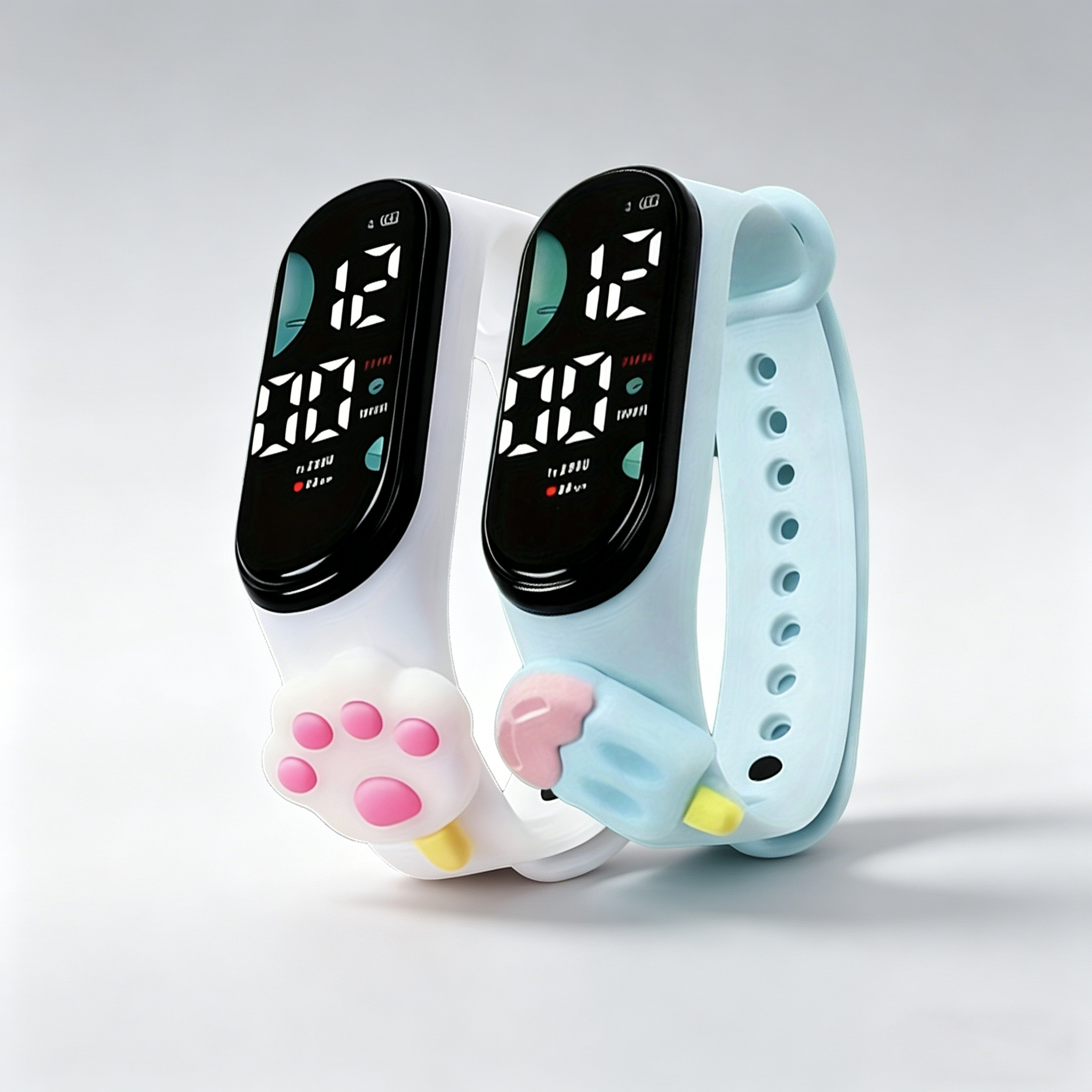 Cute 3D Cartoon Digital Watch  - Silicone Band Women incelemesi ve fiyatı