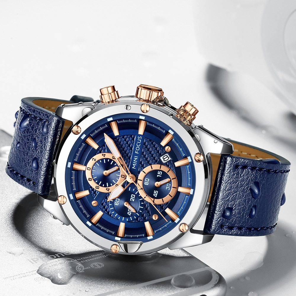 MINI FOCUS Business Quartz Wat - Leather Watch Band Men incelemesi ve fiyatı