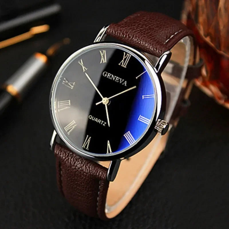Famous Brand Men Quartz Watch  - Leather Watch Band Men incelemesi ve fiyatı