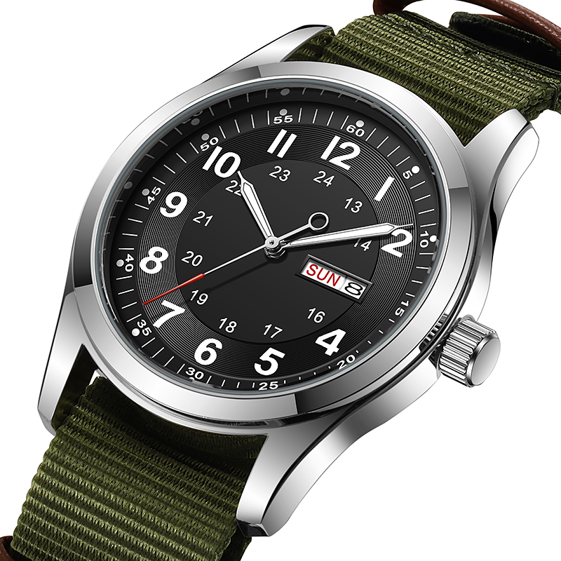 2026 Men's 42mm Watch Glow in  - Canvas Strap Watch incelemesi ve fiyatı
